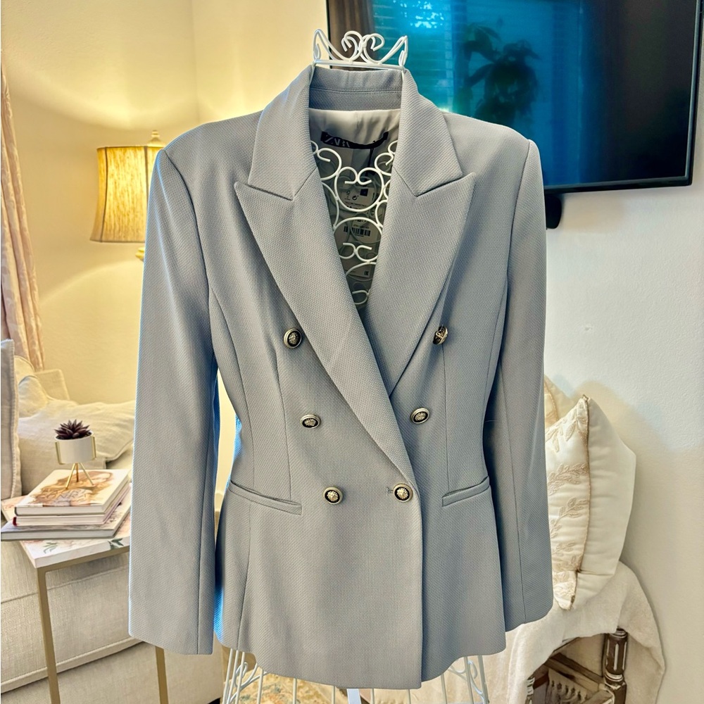 Zara, Baby Blue, Blazer